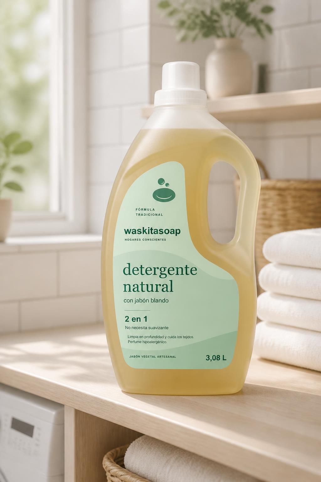 Detergente para lavadora con jabón natural 3L
